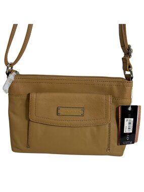 NWT Tignanello Honey Pebble Leather Perfect Pockets Shoulder Crossbody Bag